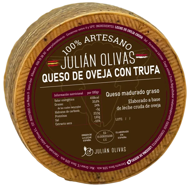 Queso de Oveja con Trufa Julián Olivas Artesano