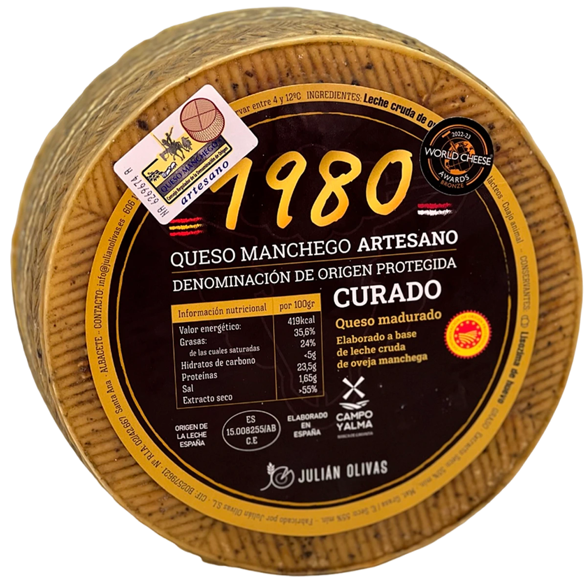 Queso Manchego 1980 Curado (D.O.P.) 1 Julian Olivas Queso Manchego 1980 Curado (3)