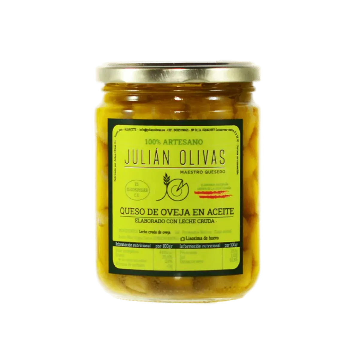 Queso de Oveja en Aceite Julián Olivas 1 Queso De Oveja En Aceite