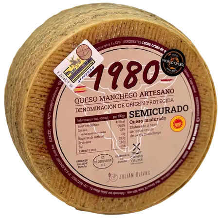 Queso Manchego Semicurado D.O.P. 1980 premiado