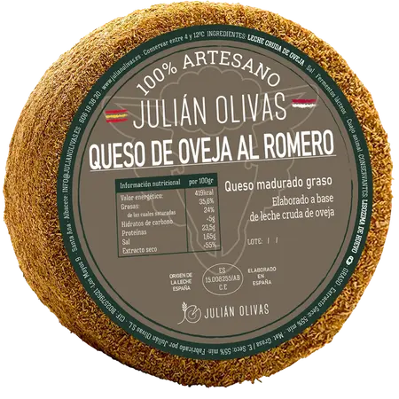 Queso de Oveja Artesano al Romero Julián Olivas premiado
