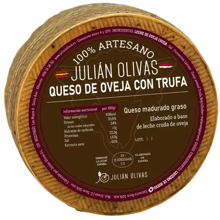 Queso de Oveja Artesano con Trufa Julián Olivas premiado